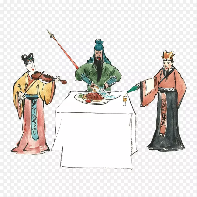 关公吃饭单刀赴会