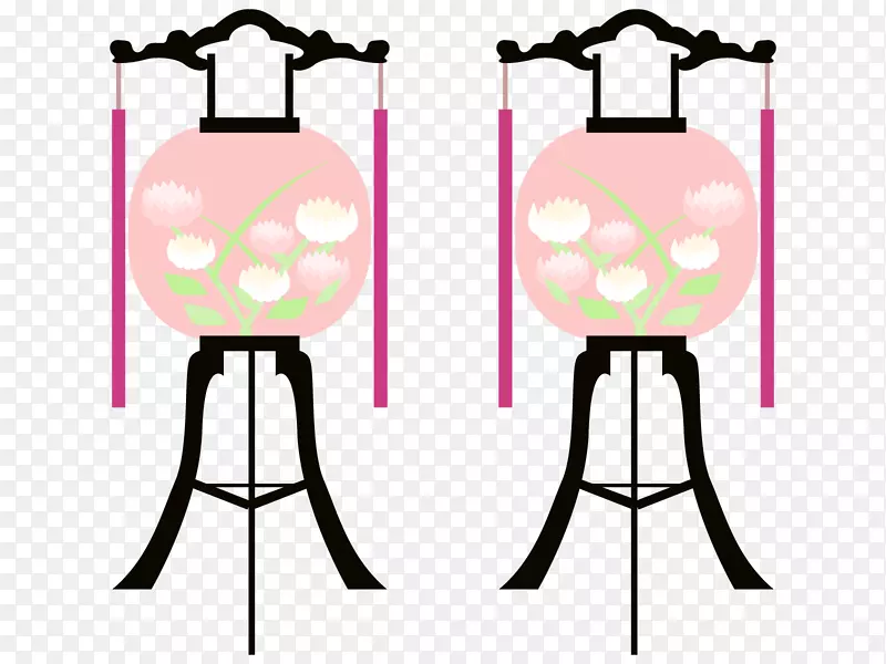 元宵节粉色花灯png