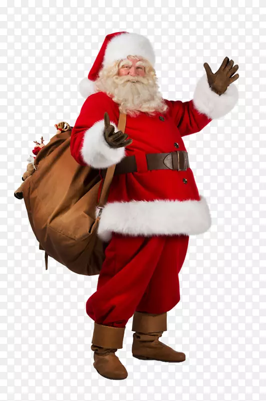 背着麻袋装圣诞礼物的圣诞老人