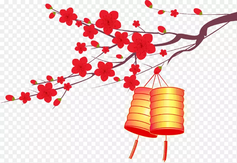 梅花灯笼高高挂