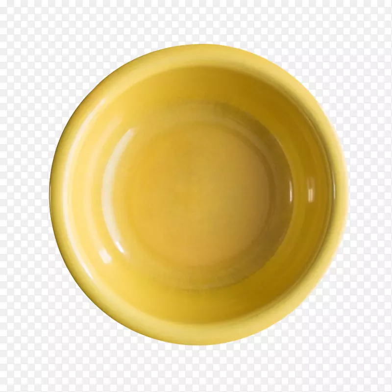 黄色空的碗陶瓷制品实物