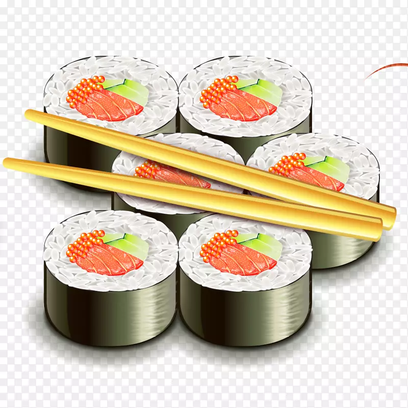 手绘卡通美味寿司