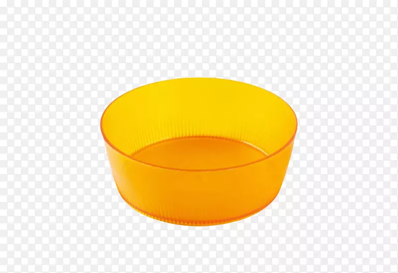 黄色圆形空的饭碗塑胶制品实物