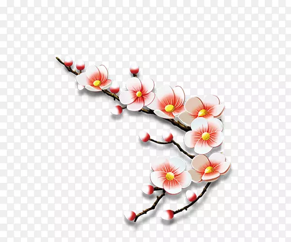 中国风装饰梅花枝