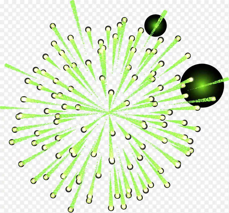 新年绿色烟花素材图片ai矢量元素