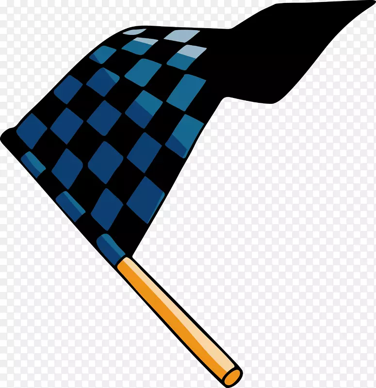 飘曳的旗子矢量素材图