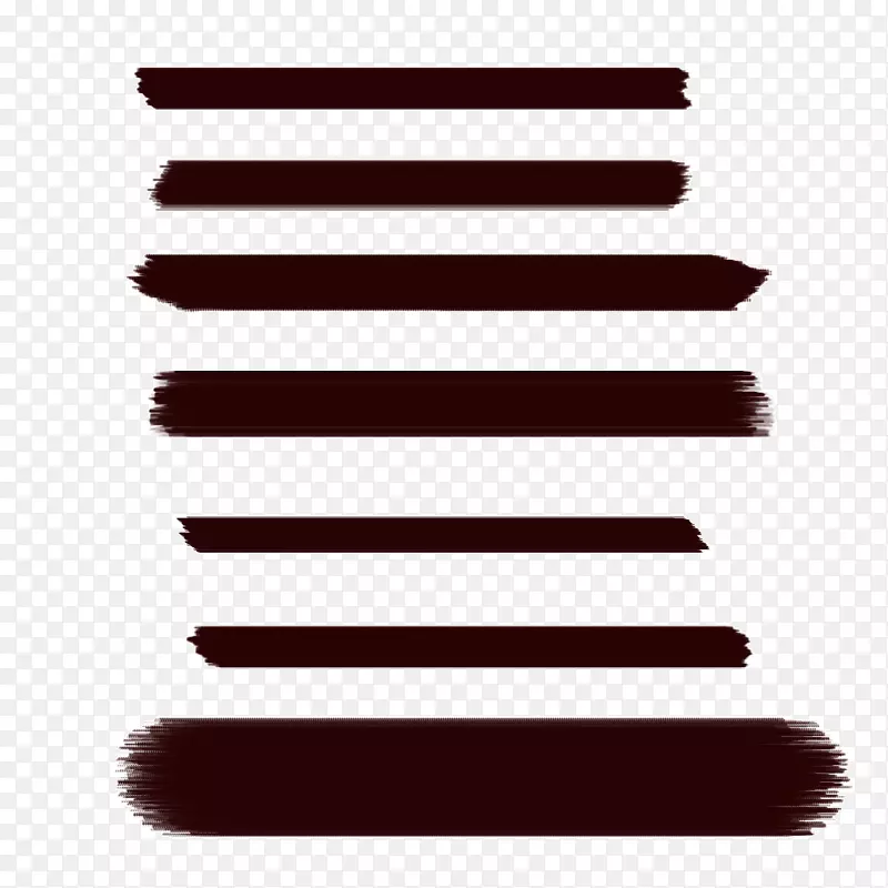 褐色毛笔笔刷黑色笔刷透明可更改颜色