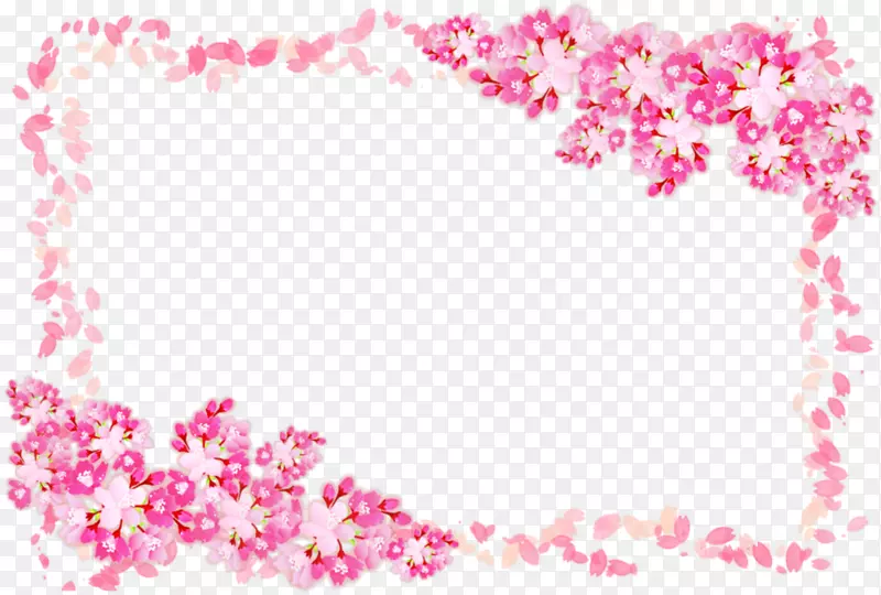 粉色美丽花朵框架