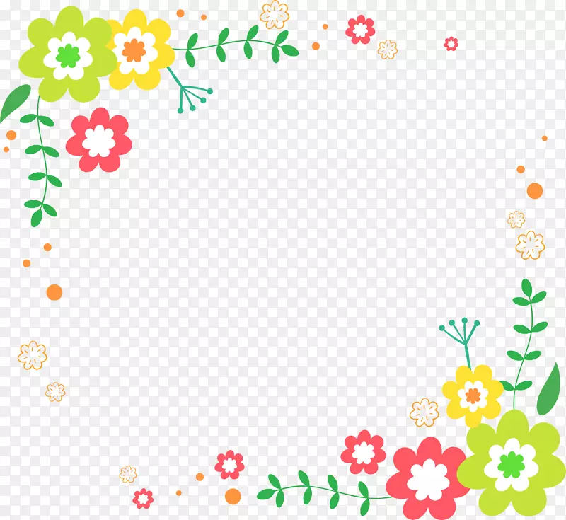 多彩花丛框架