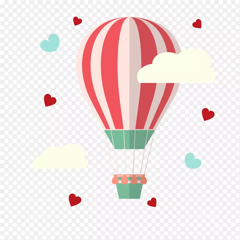 爱心与热气球