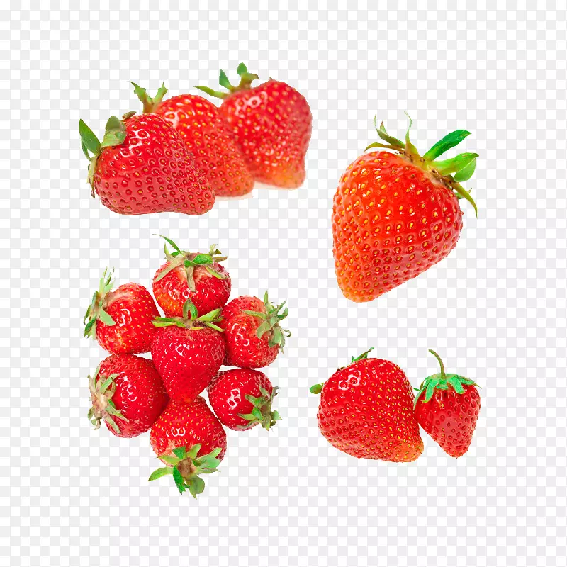 新鲜红色草莓合集