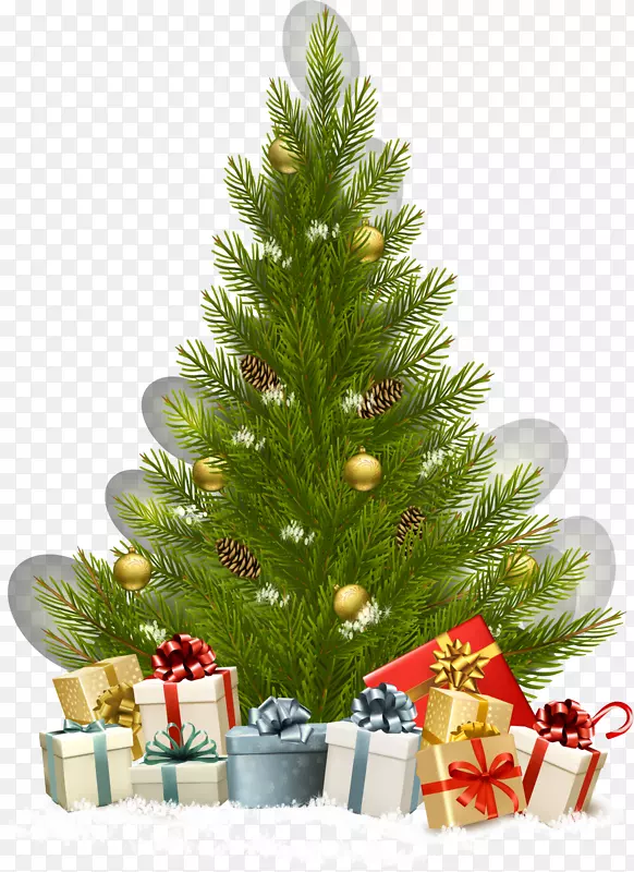圣诞节绿色圣诞树