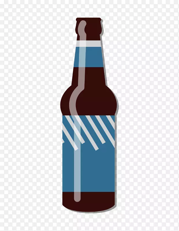 时尚卡通酒瓶广告设计装饰