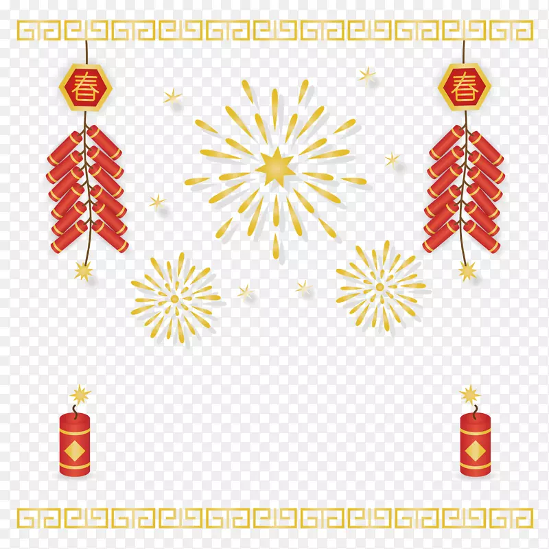 鞭炮庆祝矢量素材