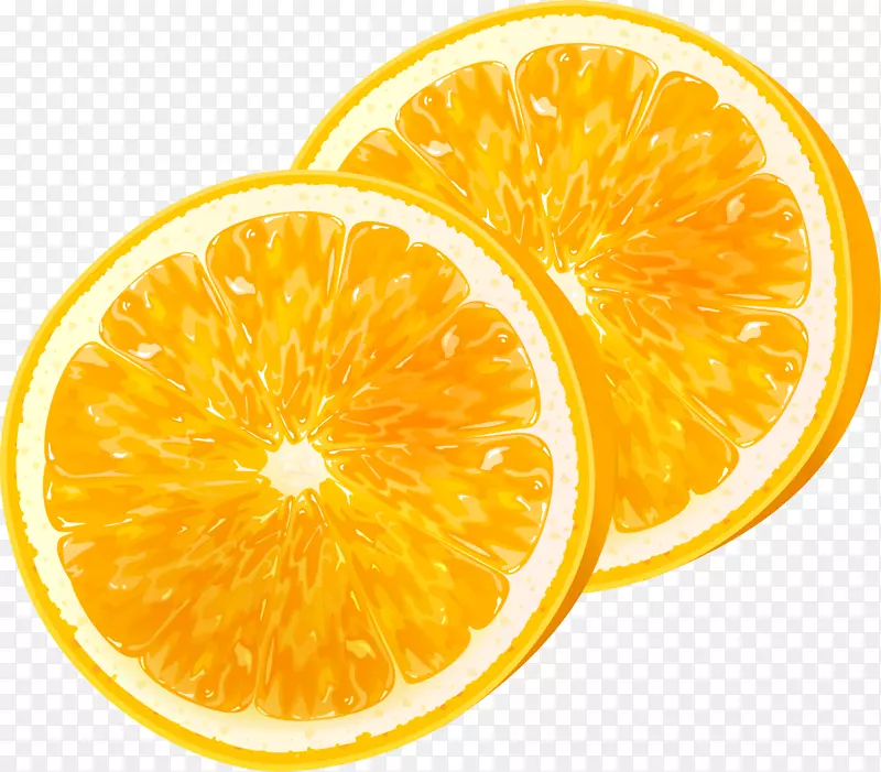 橙色简约水果