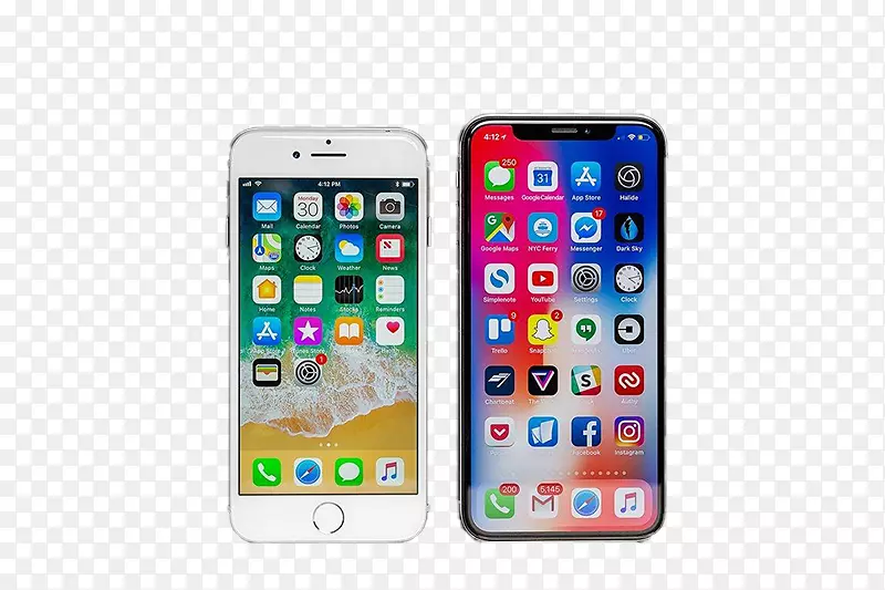 iphonex手机两种屏幕尺寸展示