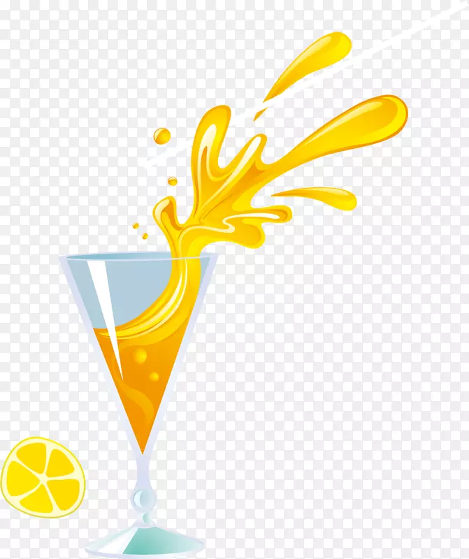 饮品橙汁创意矢量图