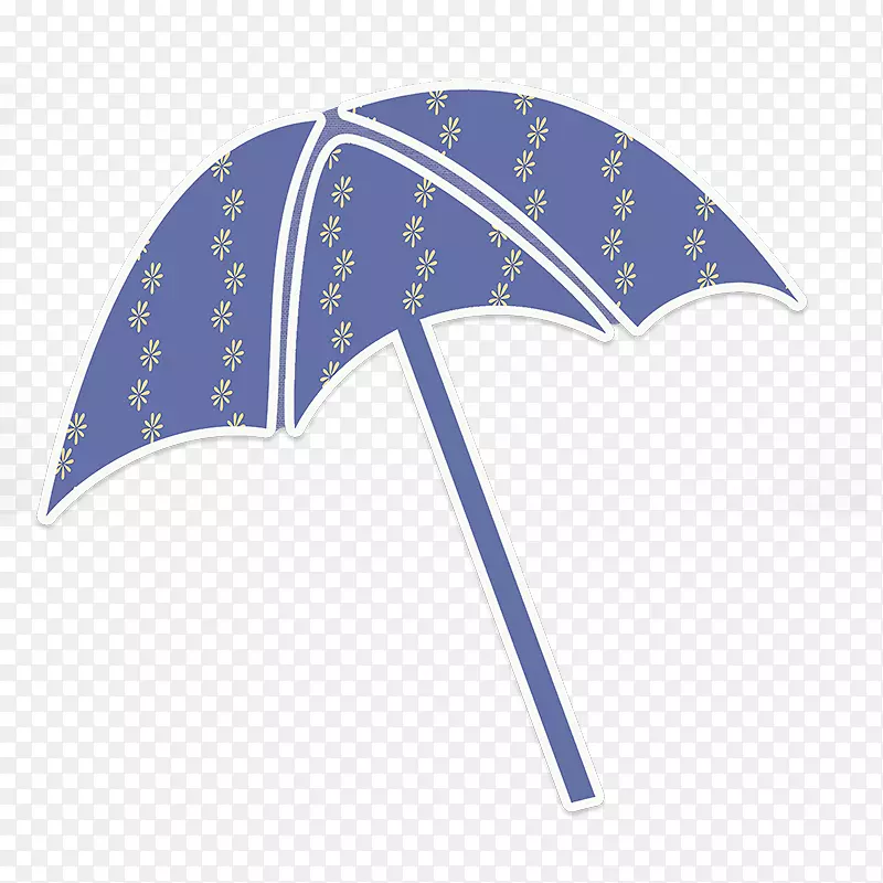 蓝色卡通雨伞