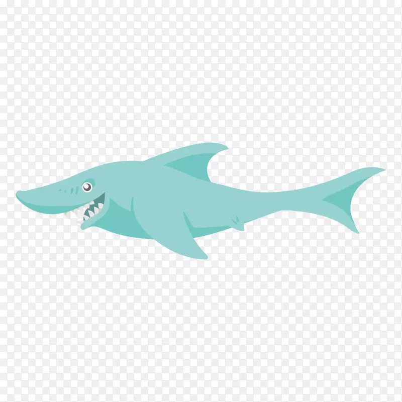 卡通世界海洋日鲨鱼