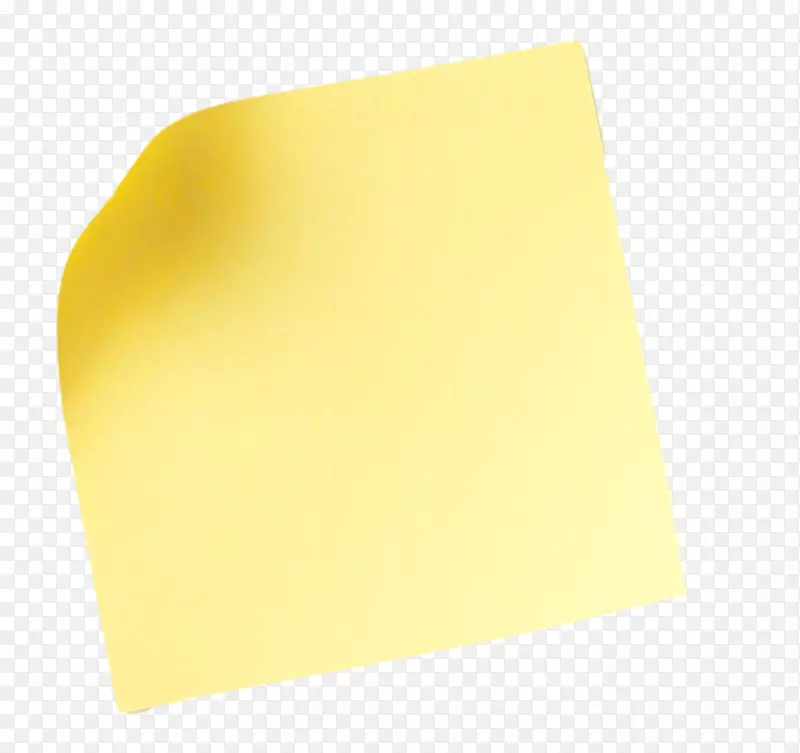 黄色空白的便笺纸实物