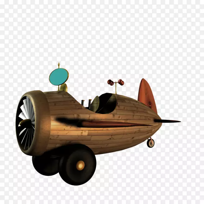 木头制作的飞船