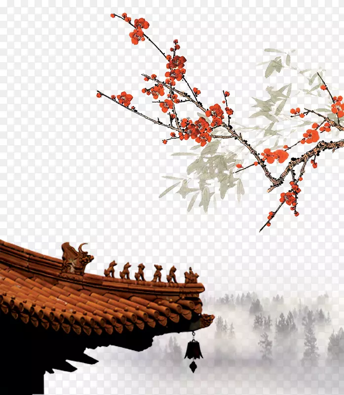 房屋梅花素材PNG图片素材下载_图片编号7275181-PNG素材网