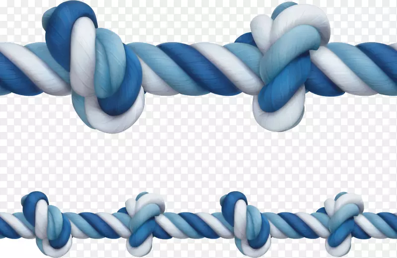 蓝白串结绳子