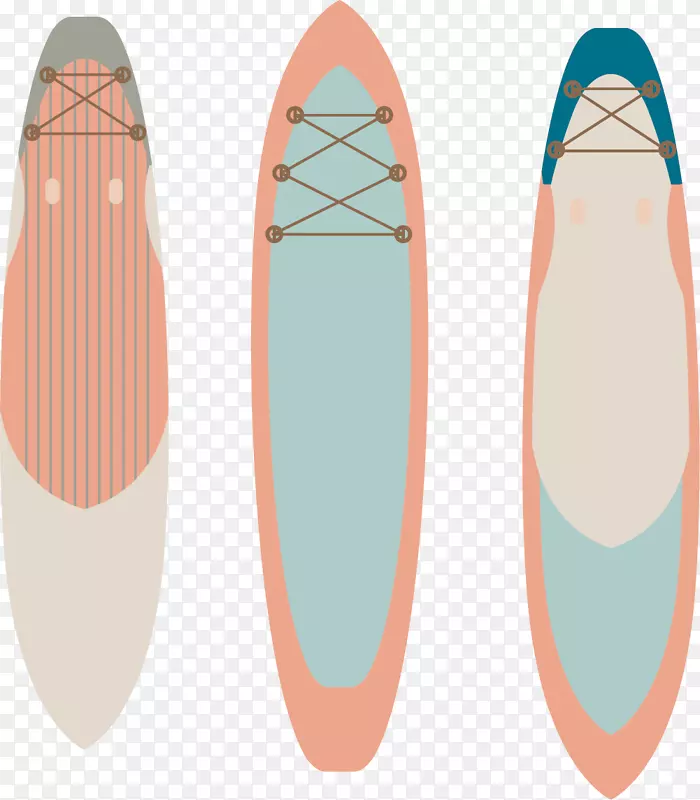 三块不同样式的冲浪板