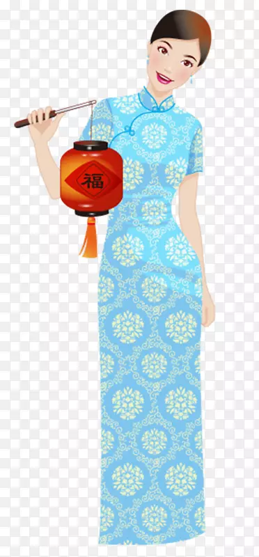 美女提灯笼适量图PNG图片素材下载_图片编号7279314-PNG素材网