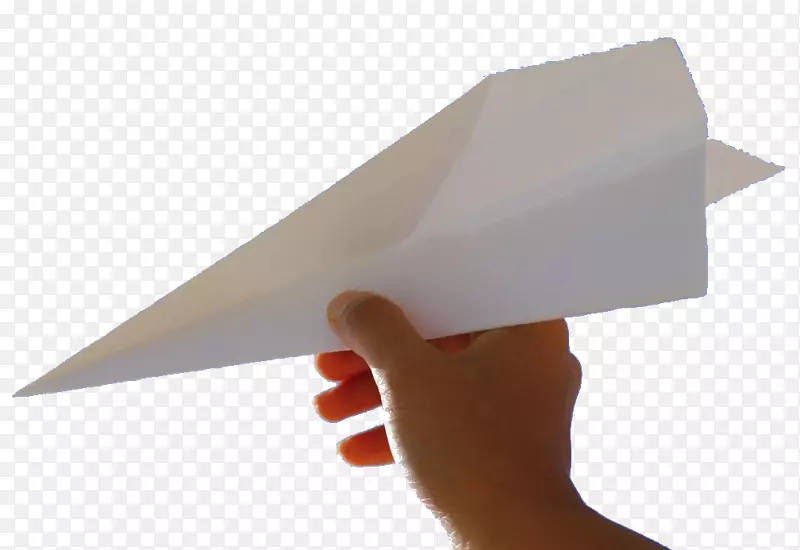 手里拿着的纸飞机