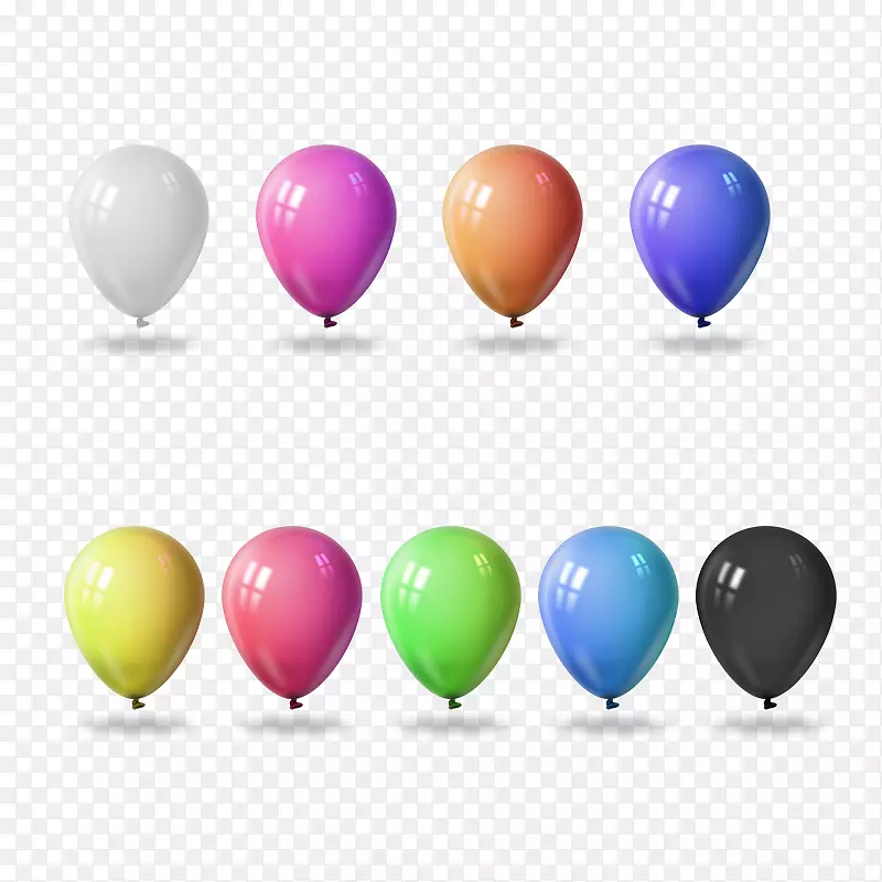 各种颜色气球图标
