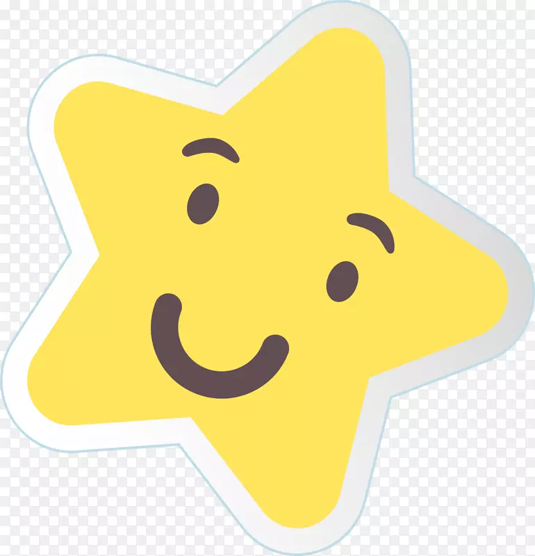 黄色微笑可爱星星
