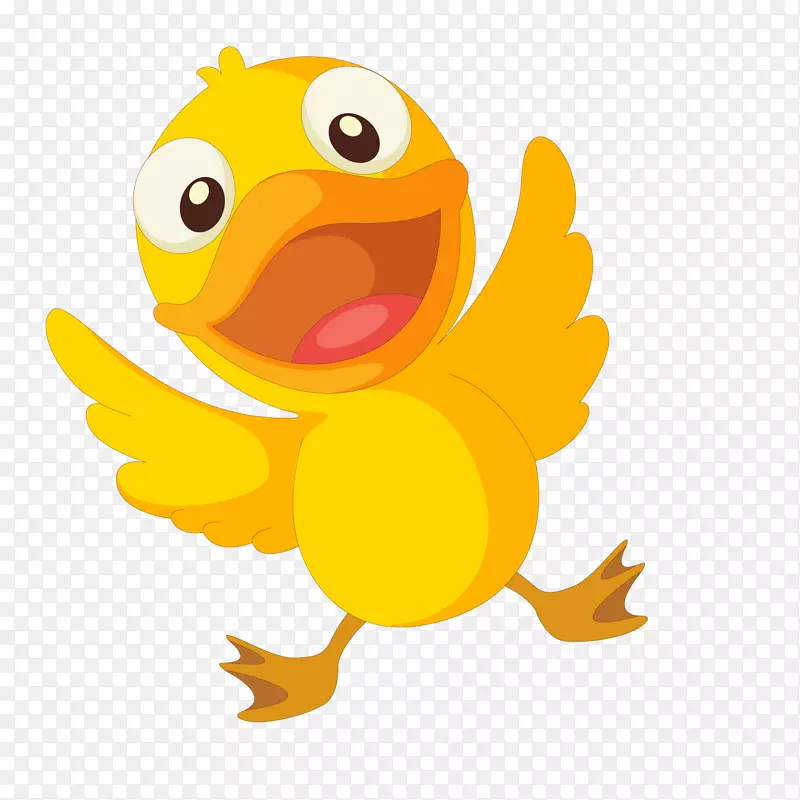 卡通黄色的小鸭子设计
