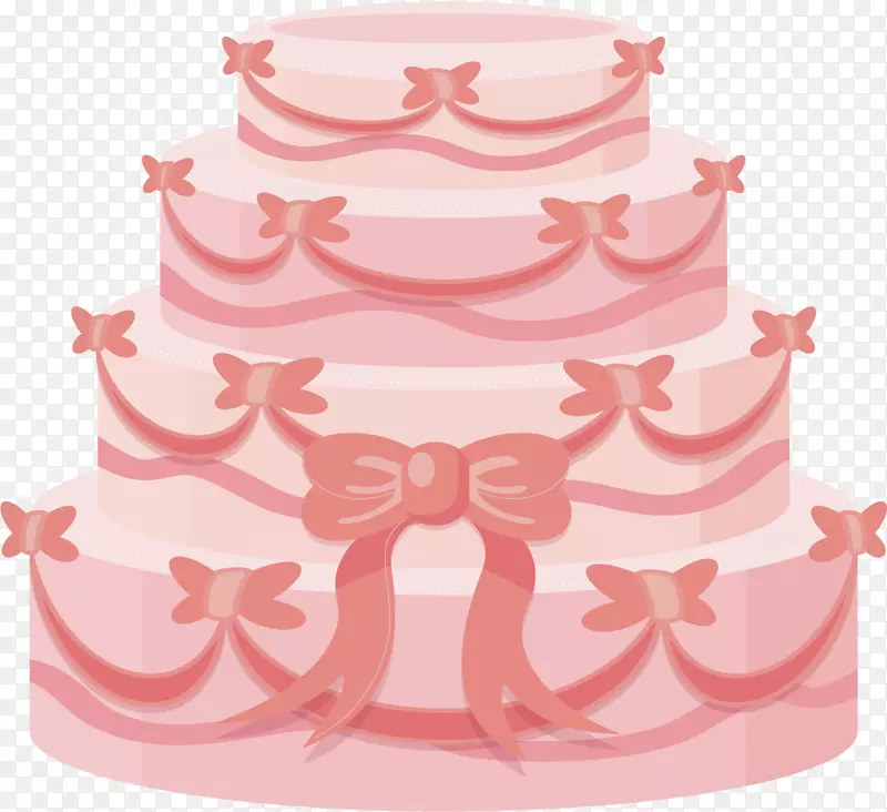 矢量图粉红色的蛋糕
