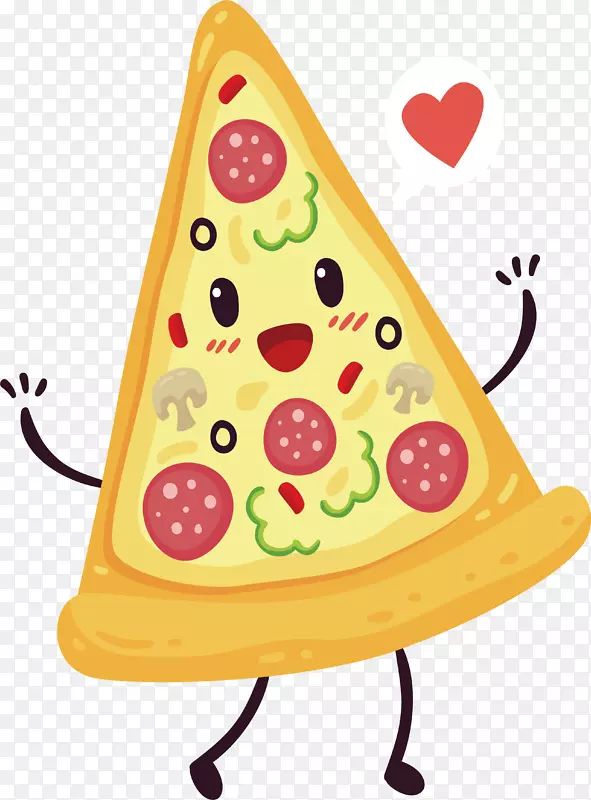 卡通美食披萨设计