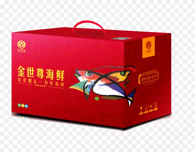 红色海鲜礼品盒