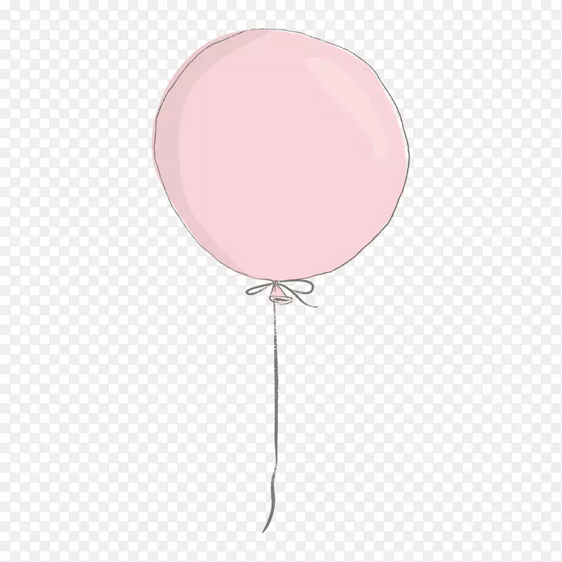 卡通粉色氢气球免抠