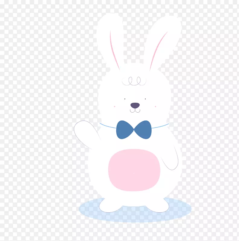 卡通兔子打招呼爱丽丝仙境兔子p
