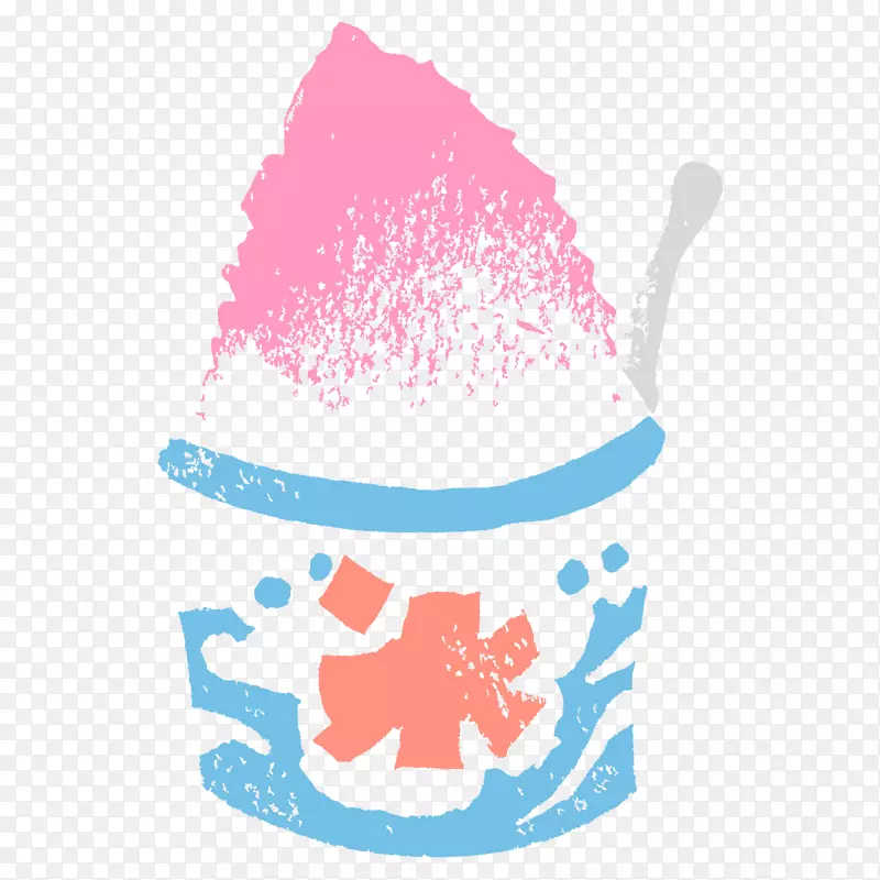 粉红色卡通日系刨冰