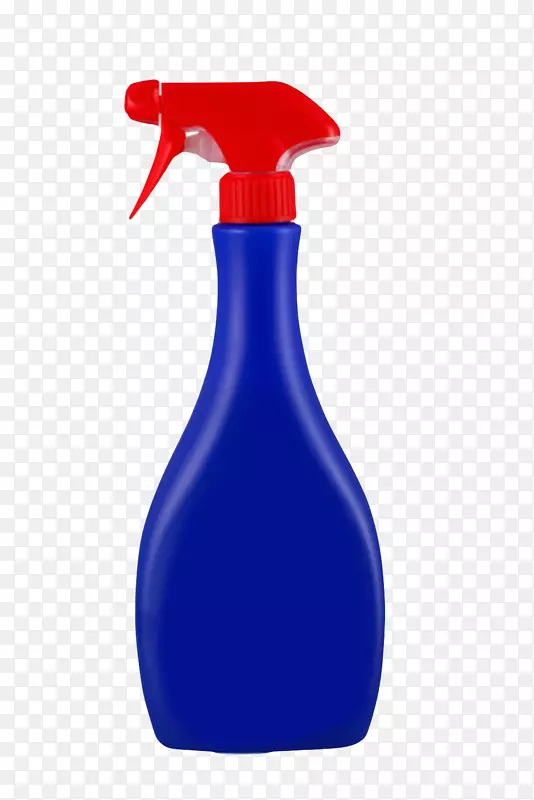 蓝色瓶身红色头的喷雾清洁用品实