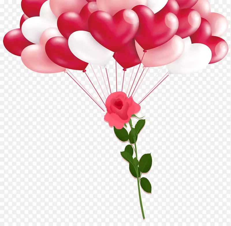 三八妇女节红色玫瑰气球