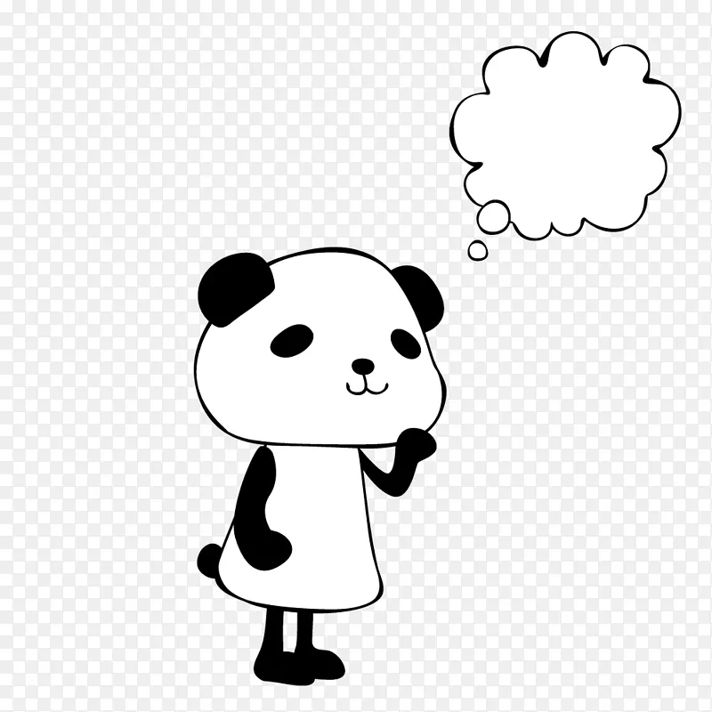 可爱大熊猫和对话框