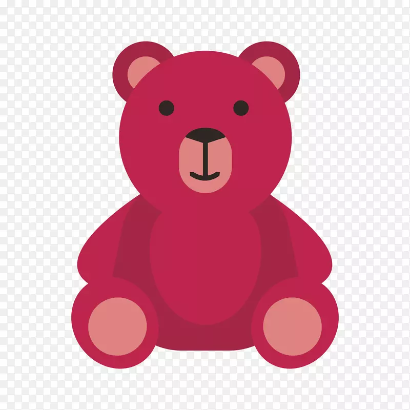 一个粉色手绘的小熊