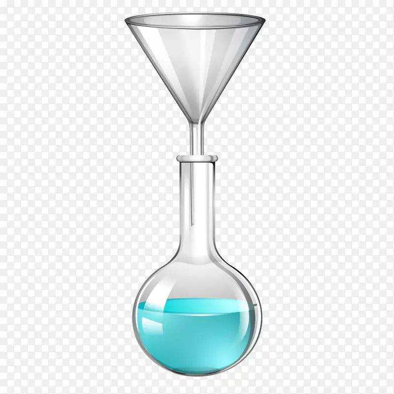 蓝色化学烧杯元素