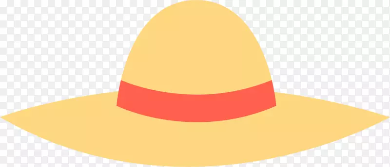 夏季休闲黄色沙滩帽