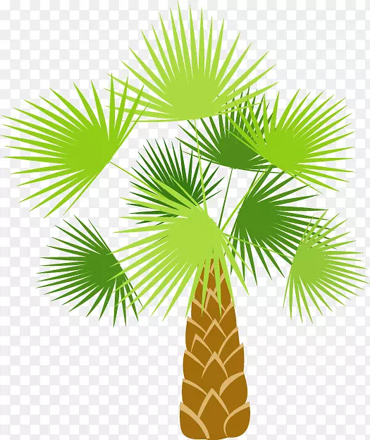 卡通椰子树木
