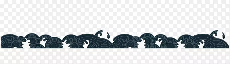 中国风海浪圆纹