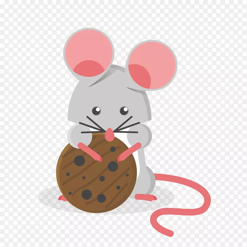 灰色可爱设计的老鼠