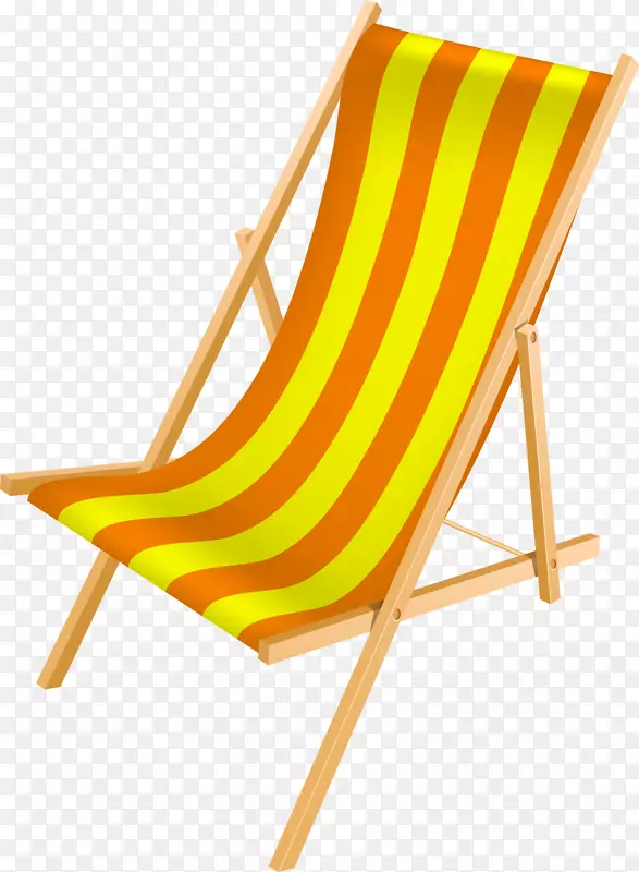 黄色沙滩躺椅