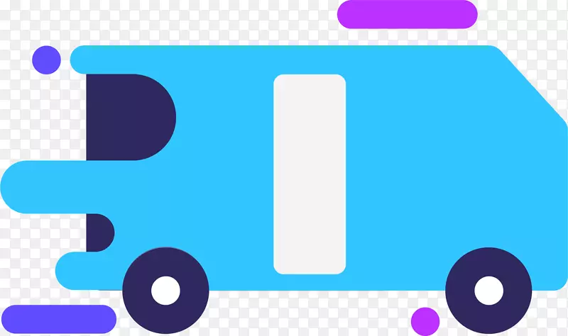 彩色双层巴士图标UI设计